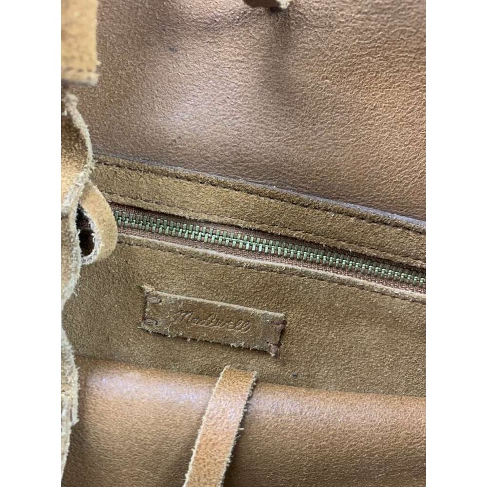 Madewell The Elsewhere Tie Tote Bag Women Brown Luxe Suede Zip Pocket Straps - Picture 3 of 8